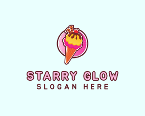 Frozen Yogurt Ice Cream  logo design