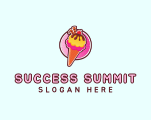 Frozen Yogurt Ice Cream  logo design