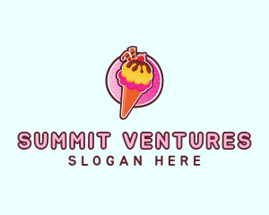 Frozen Yogurt Ice Cream  logo design