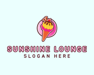 Frozen Yogurt Ice Cream  logo design