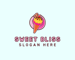 Frozen Yogurt Ice Cream  logo design