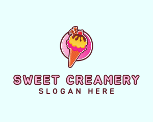 Frozen Yogurt Ice Cream  logo design