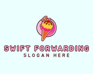 Frozen Yogurt Ice Cream  logo design