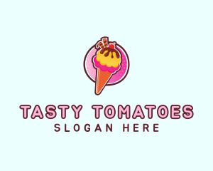 Frozen Yogurt Ice Cream  logo design