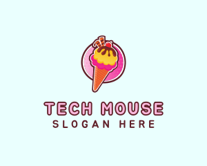 Frozen Yogurt Ice Cream  logo design