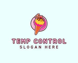 Frozen Yogurt Ice Cream  logo design