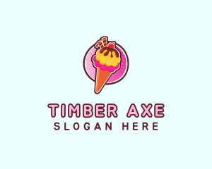 Frozen Yogurt Ice Cream  logo design