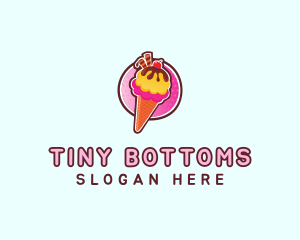 Frozen Yogurt Ice Cream  logo design