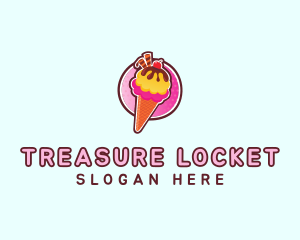 Frozen Yogurt Ice Cream  logo design