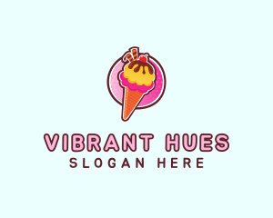 Frozen Yogurt Ice Cream  logo design