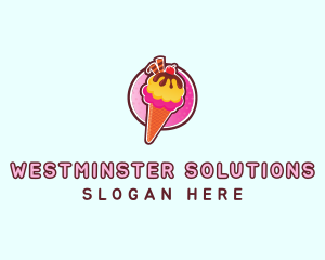 Frozen Yogurt Ice Cream  logo design