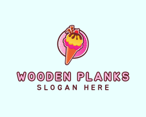 Frozen Yogurt Ice Cream  logo design