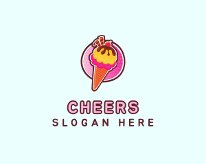 Frozen - Frozen Yogurt Ice Cream logo design