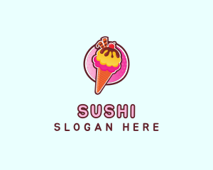 Frozen Yogurt Ice Cream  logo design