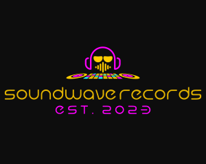 Record - DJ Recording Studio logo design