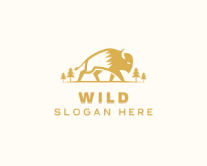 Wild Buffalo Bison Logo