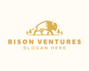 Bison - Wild Buffalo Bison logo design