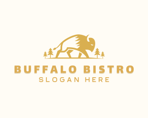 Wild Buffalo Bison logo design