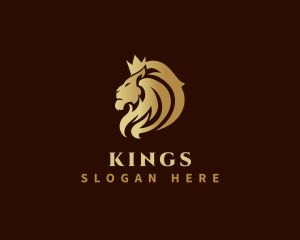 Premium King Lion logo design