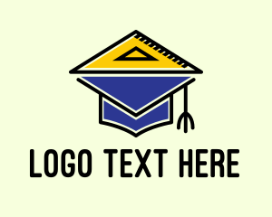 Learning Center - Academic Measuring Triangle logo design