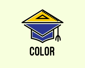 Academic Measuring Triangle  Logo