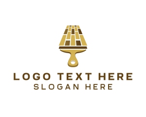 Flooring - Brick Paintbrush Renovation logo design