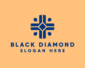 Medical Cross Diamond logo design