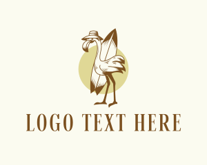 Surfboard - Flamingo Summer Surfboard logo design