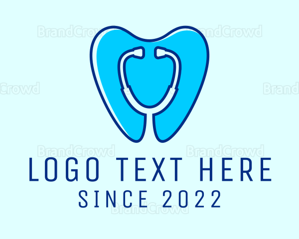 Dental Tooth Stethoscope Logo