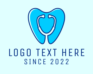 Tooth - Dental Tooth Stethoscope logo design