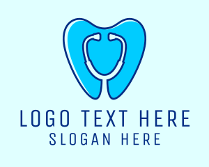 Dental Tooth Stethoscope Logo