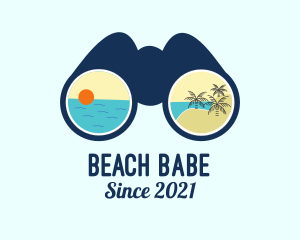 Beach Resort Binocular logo design