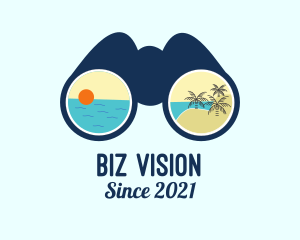 Beach Resort Binocular logo design