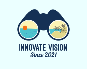 Beach Resort Binocular logo design