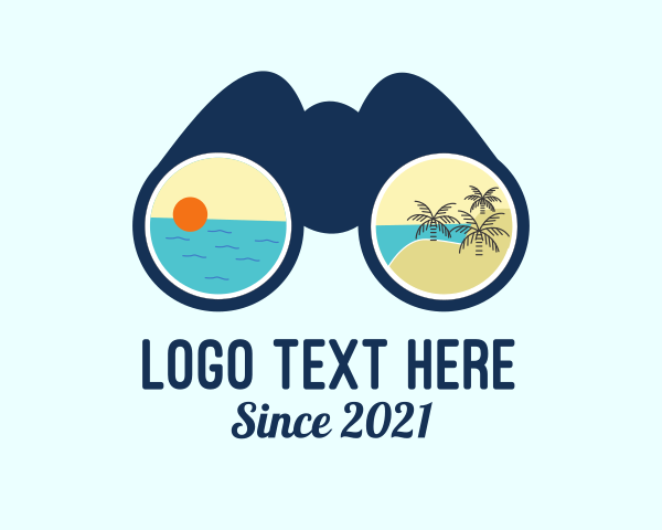 Surfing - Beach Resort Binocular logo design