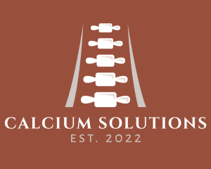 Calcium - Spine Chiropractor Clinic logo design