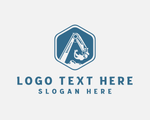 Hexagon - Hexagon Excavator Industrial Construction logo design