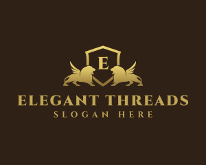 Luxury Lion Shield logo design