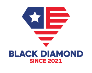 USA Diamond Flag logo design