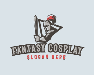 Cosplay - Medieval Knight Warrior logo design