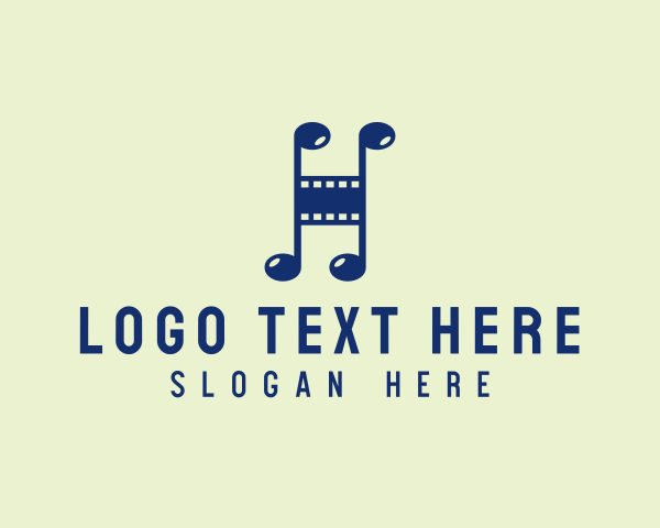 Music Shop - Film Musical Note logo design