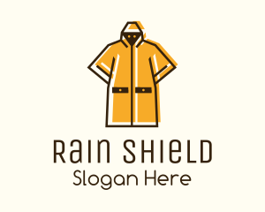 Raincoat - Yellow Raincoat Character logo design