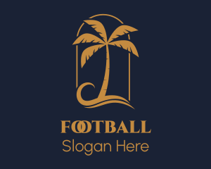 Elegant Palm Tree Resort Logo