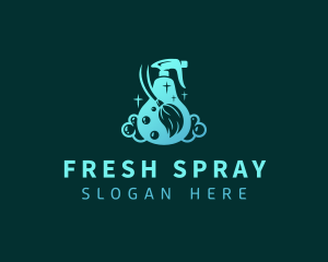 Sanitation Cleaning Spray logo design