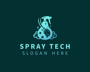 Sanitation Cleaning Spray logo design