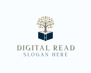 Ebook - Bookstore Tree Book logo design