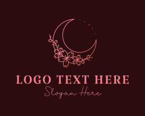 Cherry Blossom - Cosmic Flower Moon logo design