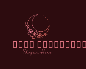 Moon - Cosmic Flower Moon logo design