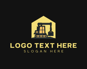 Construction - Heavy Equipment Construction Crane logo design