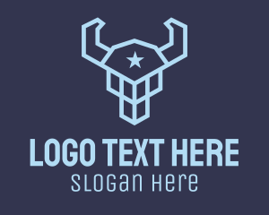 Gaming - Star Viking Helmet logo design